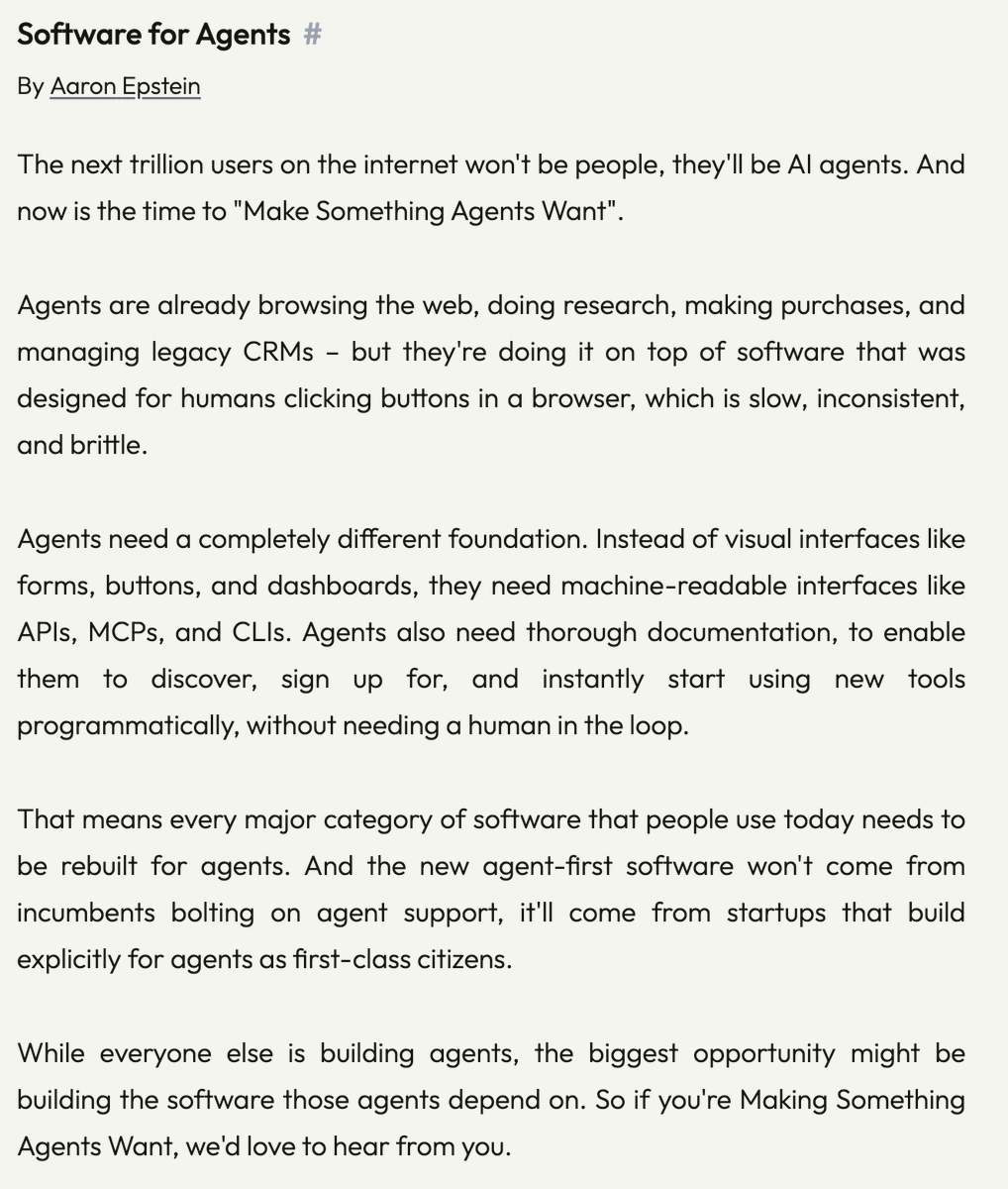 fucek_luka's tweet photo. @ycombinator literally describing @naumu_ai in requests for startups 2026

1. AI OS for companies
2. Company Brain
3. Sw for agents
4. SaaS challengers https://t.co/peKqyhTWJA