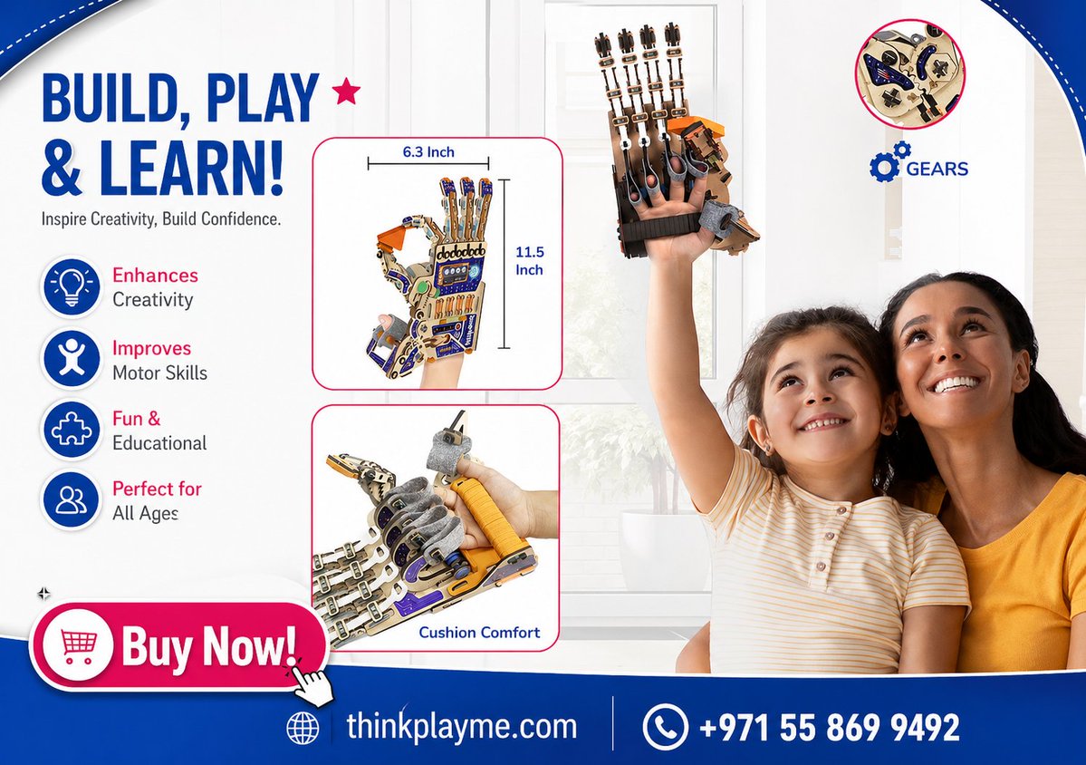 Thinkplaytoys's tweet image. 🧠 Build, Play &amp;amp; Learn!

✨ Enhances Creativity
🛠️ Improves Motor Skills
🎯 Fun &amp;amp; Educational
👨‍👩‍👧 Perfect for All Ages

🛒 Buy Now: thinkplayme.com/product/smarti…

📞 +971 55 869 9492

#STEMToys #EducationalToys #CreativeLearning #KidsActivities #MotorSkills