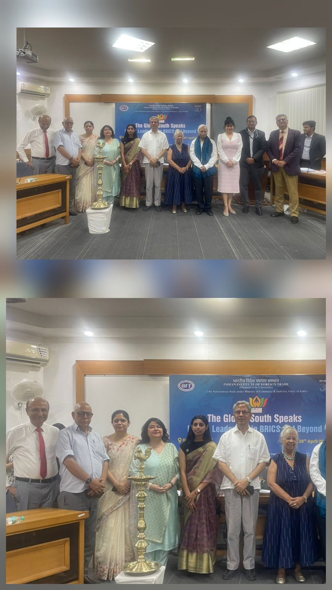 farooqwanibk's tweet image. Honoured to speak at 'The Global South Speaks: India’s Leadership in BRICS and Beyond' at the Indian Institute of Foreign Trade (IIFT), New Delhi today.
Discussing India’s pivotal role in amplifying the Global South’s voice. Thank you IIFT!"