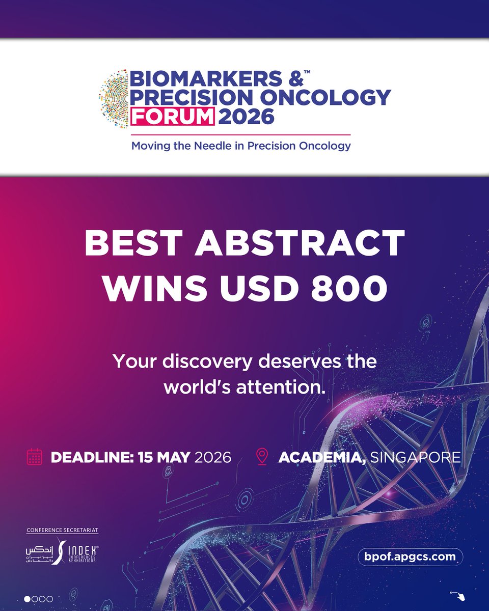 precisiononco's tweet photo. The Stage is Set. Is Your Research on it.

Submit your abstract for BPOF 2026 and you could win a USD800 Educational Grant to back your finding https://t.co/5sBV3ZyHNv