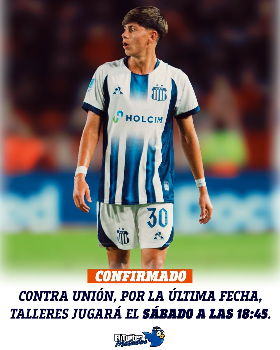 🚨 𝗔𝗛𝗢𝗥𝗔: la Liga Profesional informó la programación para la última fecha de la Fase Clasificatoria.

Talleres visitará a Unión el sábado a las 18:45, mientras que Lanús recibirá a Riestra desde las 14:30 del mismo día.

El equipo de Tévez saldrá a la cancha sabiendo