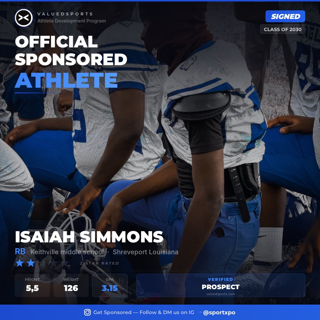 SimmonsElite1's tweet photo. Check out my official scouting report from ValuedSports — I just got evaluated as a Sprinter.

https://t.co/s1vlzZnRev https://t.co/OEfFEhWftQ