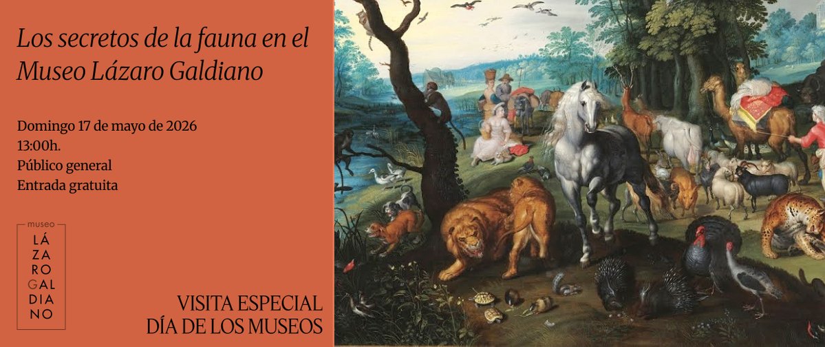 Museo_Lazaro's tweet image. ¡Celebra el #DiaDeLosMuseos en el Lázaro! Ya puedes reservar tu plaza #gratis en la visita "Los secretos de la fauna en el Museo Lázaro". 
+ info. y reservas: museolazarogaldiano.es/actividades/di… 
Colabora: Centro de Recuperación de Animales Silvestres "Félix Rodríguez de la Fuente"
#arte