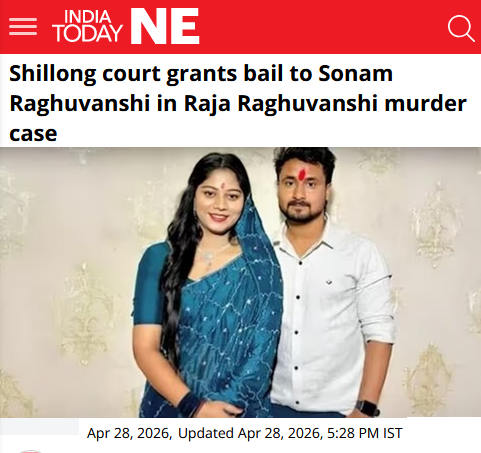 Wife of #RajaRaghuvanshi got out today... 

She now free to file Fake dowry cases &amp; claim alimony from in-laws &amp; "System" will happily support her🫡 

Female Empowerment 🔥🔥