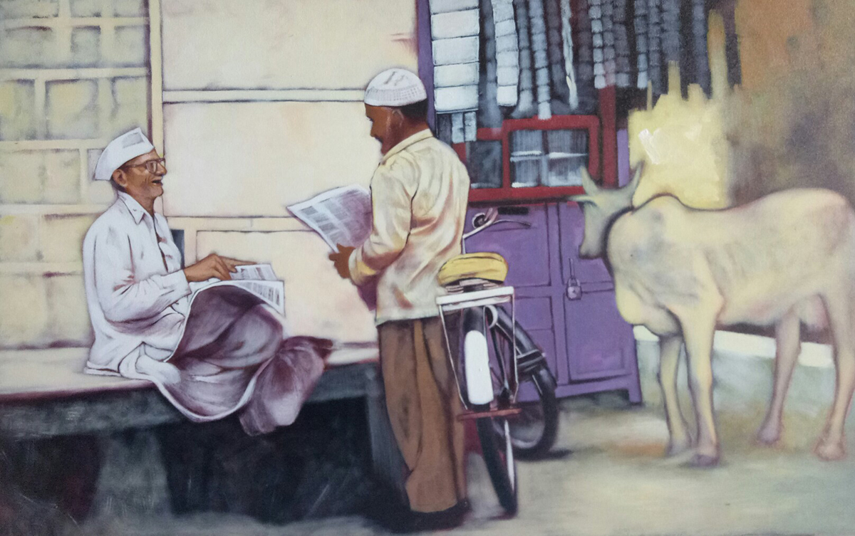 Indianartideas's tweet image. Friendship has no age—it shines in everyday moments, just like the bond between these two neighbors.
#Art #Artist #Colours #CanvasPainting #PaintingForSale #HandPainting #ContemporaryArt #AbstractPaintings #ModernPaintings #AcrylicPaintings #FigurativePainting #OilPaintings