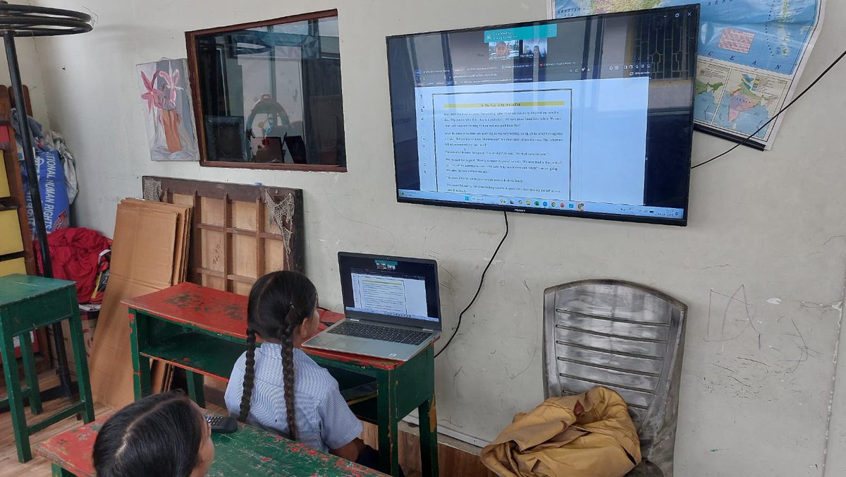 IBhalotia's tweet image. Online english reading session for the students of Basha – Health, Energy and Rehabilitation Trust, as part of the Educating Children for Life project. ✨

#eduatingchildrenforlife #ECFL #CSR #csrproject #PETRONETchildrensupportspecialoccasion