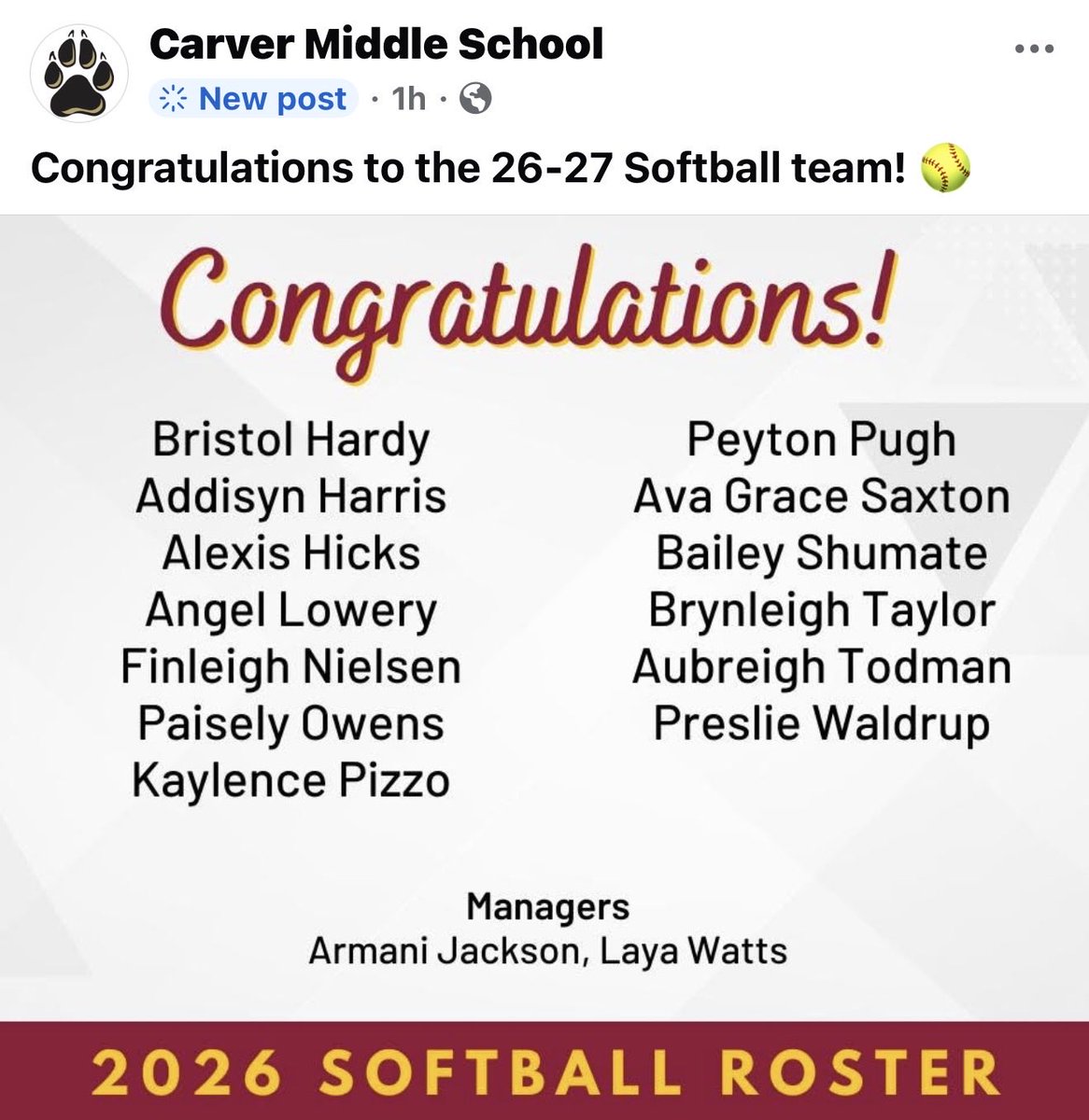 softballaddy34's tweet photo. I got another opportunity to play for my middle school team this year. God is so good.@mrcloe04 @matt58497805 @CoachDot_LU @MattP7671 @reagainz https://t.co/kiS6xtowbs