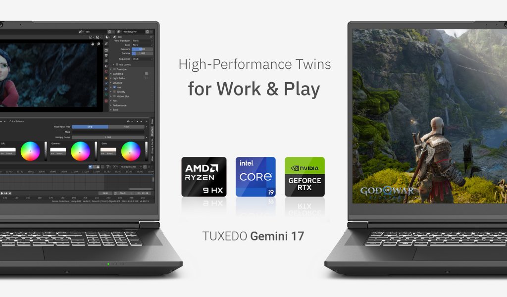 TUXEDOComputers's tweet image. The TUXEDO Gemini 17 Gen4 delivers desktop-class power with a 240 Hz display and full Linux support.

AMD for strong multi-core performance in dev &amp;amp; creative work, Intel for gaming, 3D &amp;amp; AI with powerful GPU performance.

tuxedocomputers.com/index.php?modu…

#tuxedo #linux #work #play #AMD