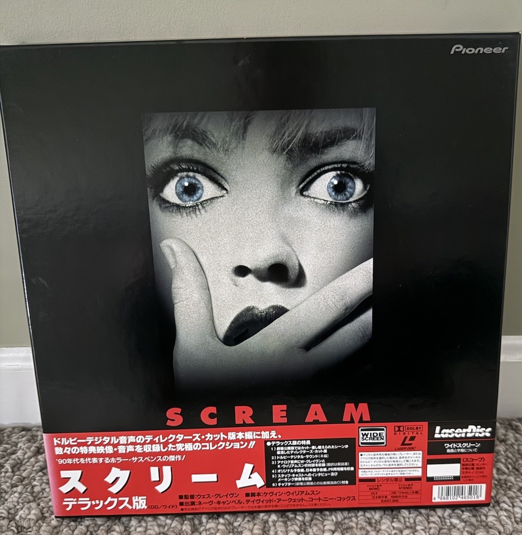 LaserDiscLover's tweet photo. Scream Japanese Laserdisc Box PILF-2674 AC-3 

Ends Mon 4th May @ 2:30pm

https://t.co/B01yR3qiuz

#ad #laserdisc #mca #laserdisccollector https://t.co/yjpDiT02zO