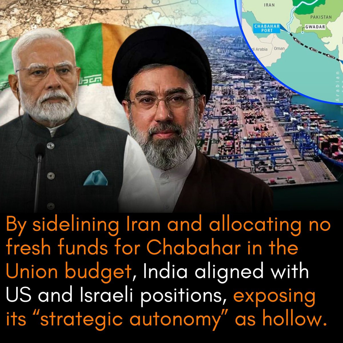 AscendHQ1's tweet image. The façade of India’s so-called strategic autonomy has been laid bare. Its mishandling of the Middle East conflict reflects a flawed foreign policy that chooses optics over consistency. #India #MiddleEast #ForeignPolicy #StrategicAutonomy #Geopolitics