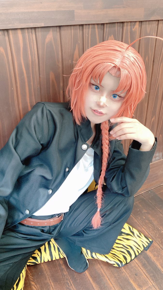 satsuhimemiko's tweet photo. コスプレ/cosplay 銀魂 神威(3Z)
#コスメルin旧二葉小学校

夜兎工業高校の夜兎工三羽烏で居ました！神楽に写真撮影してもらったよ🐰ྀི https://t.co/1uJ1UiSNLG