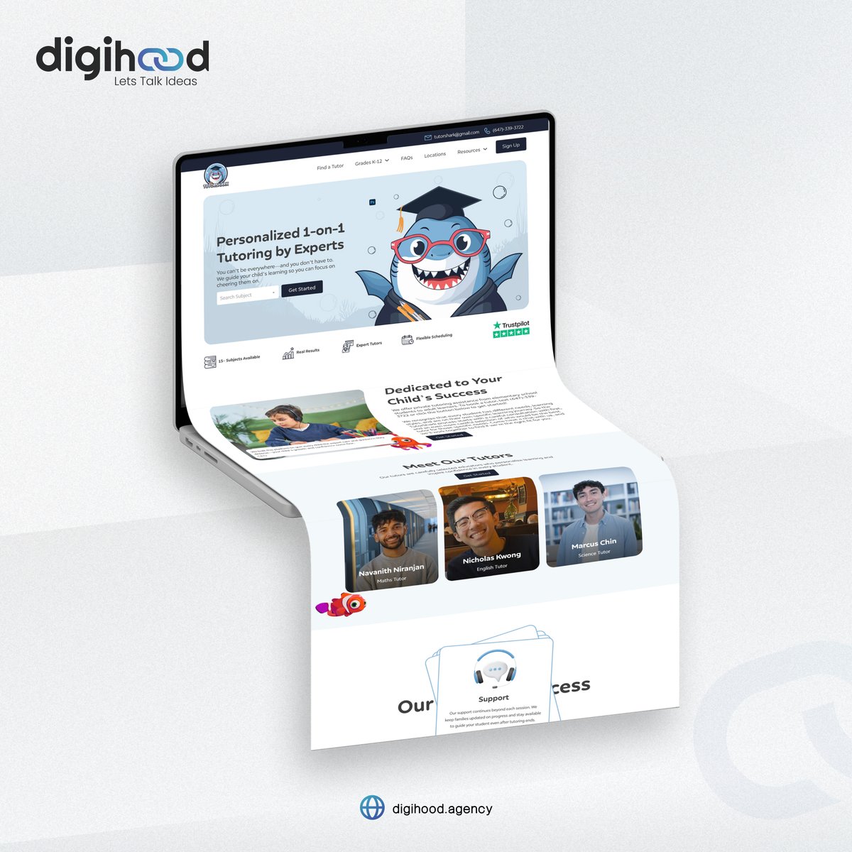 digihoodagency's tweet image. Proud to deliver the website for Tutor Shark — a vibrant, user-friendly platform designed to make learning engaging, accessible, and effective. 🦈💻

#Digihood #WebsiteDesign #WebDevelopment #EdTech #UIUX