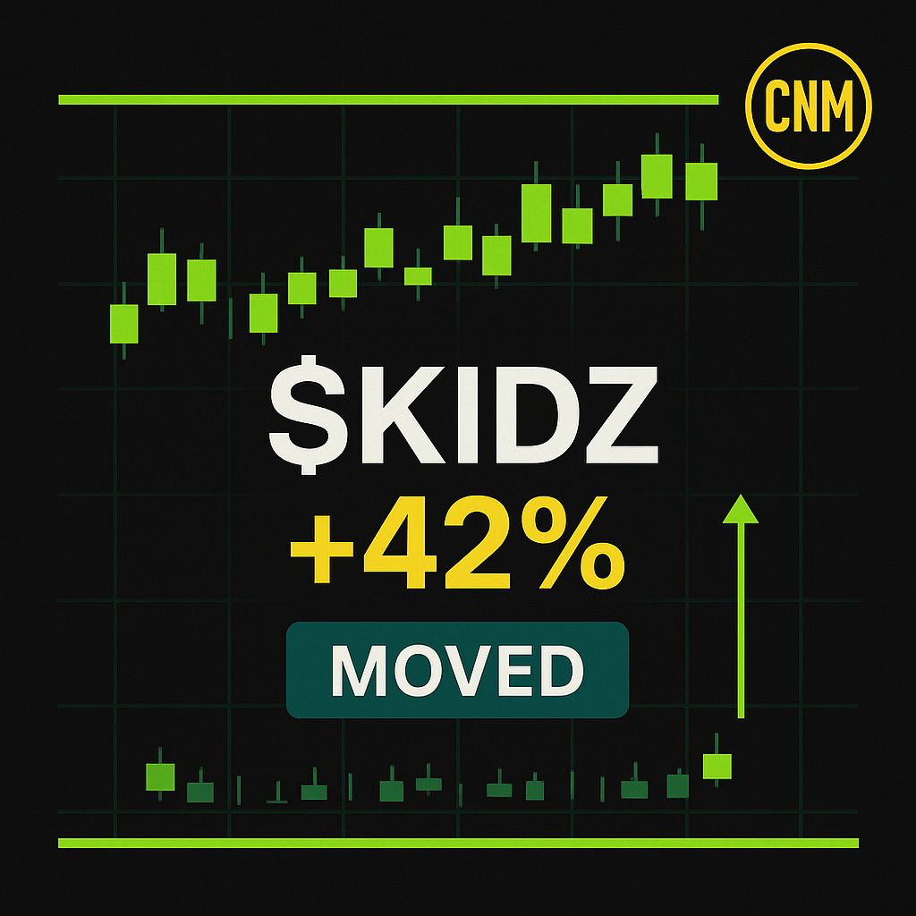 CoachNickMoney's tweet image. 🚀 $KIDZ sprinted forward today with explosive volume and a bullish flag breakout! The RSI showed power, hinting at unstoppable momentum. 💥📈 Keep watching! 👀✨ #SmallCap #Momentum