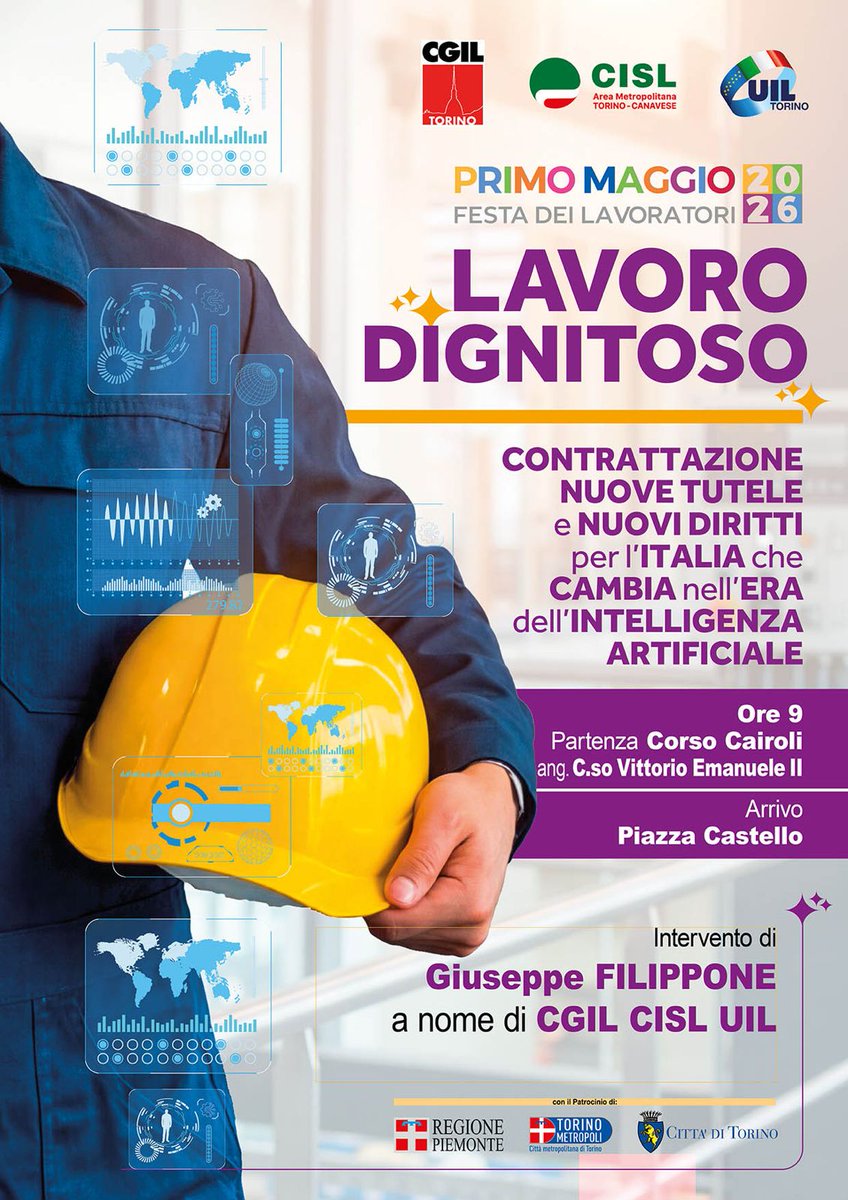 UilPiemonte's tweet photo. Oggi si è svolta la conferenza stampa di UIL CGIL CISL Torino per presentare la Festa del Lavoro.
Il tradizionale corteo per le vie della città partirà alle 9.00 da corso Cairoli, angolo corso Vittorio, con comizio conclusivo in piazza Castello.
Buon 1° maggio a tutte e a tutti! https://t.co/fzw7B0Fj80
