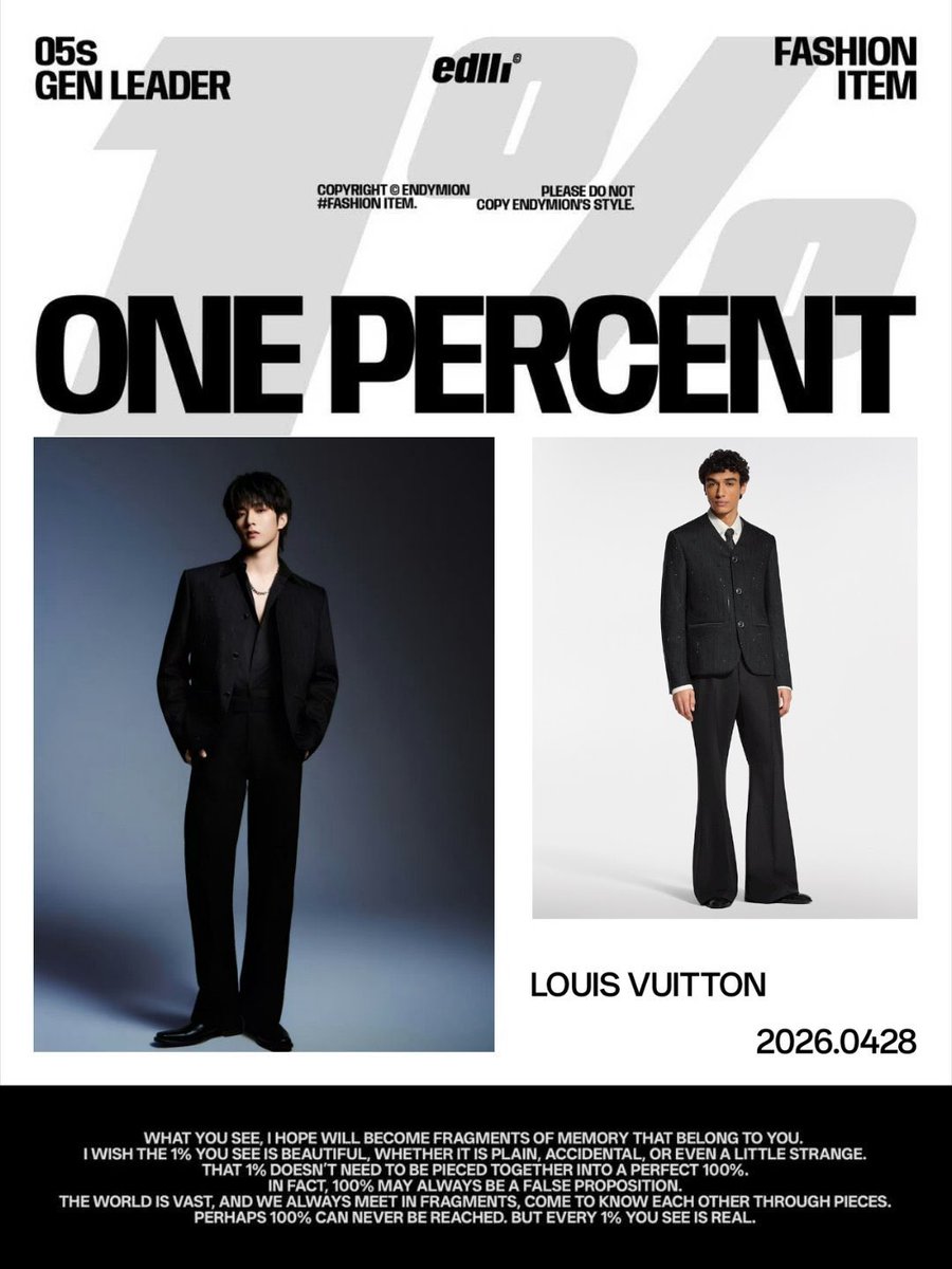 liu_yao_wen's tweet photo. 🐺260428 官博
上装|LOUIS VUITTON
下装|LOUIS VUITTON
配饰|项链 LOUIS VUITTON
@LouisVuitton
-
𝐂𝐫.EndyMion-刘耀文同款博
#LiuYaowenFashionitem
#刘耀文 #liuyaowen #류야오원
#时代少年团 #teensintime https://t.co/giRUR7U8Fa