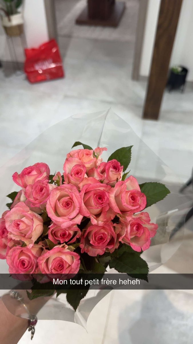 Mon petit frère de 12ans il a économiser pdnt 1semaine pr m’offrir des fleurs pr mon anniv 
Il a mis les 1€ que mon père lui donne le matin pr son goûter de 10h de cotée ma vie d’amour