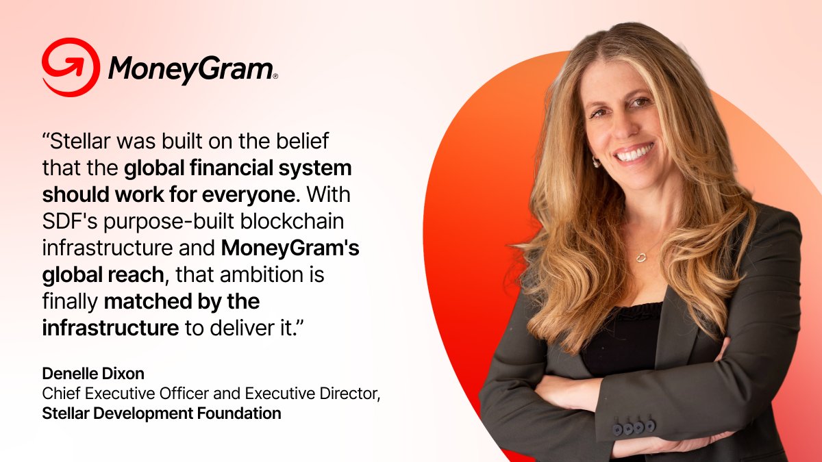 MoneyGram's tweet image. The ambition was always there. 

Now the infrastructure to deliver it is too.

More from Denelle Dixon @StellarOrg: