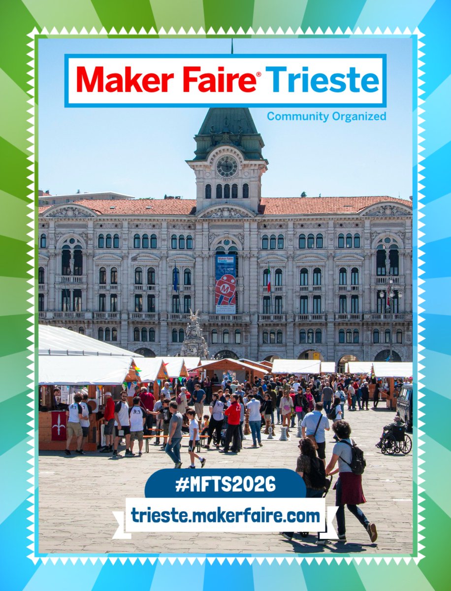 futuranet_it's tweet image. 🛠️ Maker Faire Trieste 2026: 9-10 maggio in Piazza Unità. 450 maker da Europa e Asia, ingresso gratuito. Robot, domotica, game design e Fanta Maker in programma. Info: ei.futuranet.it/2026/04/28/tor…

 #makerfaire #trieste #maker #futuranet #elettronicain #elettronica