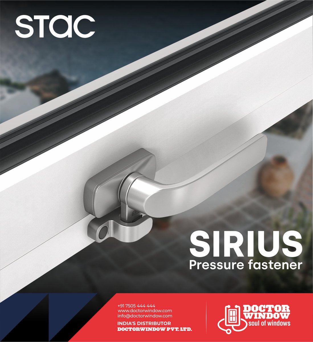 DOCTORWINDOW_IN's tweet image. STAC SIRIUS Pressure Fastener  built for precision and durability.

Ensures tight sealing, smooth operation, and reliable 

Doctor Window+𝟗𝟏 𝟕𝟓𝟎𝟓 𝟒𝟒𝟒 𝟒𝟒𝟒 𝗶𝗻𝗳𝗼@𝗱𝗼𝗰𝘁𝗼𝗿𝘄𝗶𝗻𝗱𝗼𝘄.𝗰𝗼𝗺

#STAC #Sirius #WindowHardware #AluminiumWindows #DoctorWindow