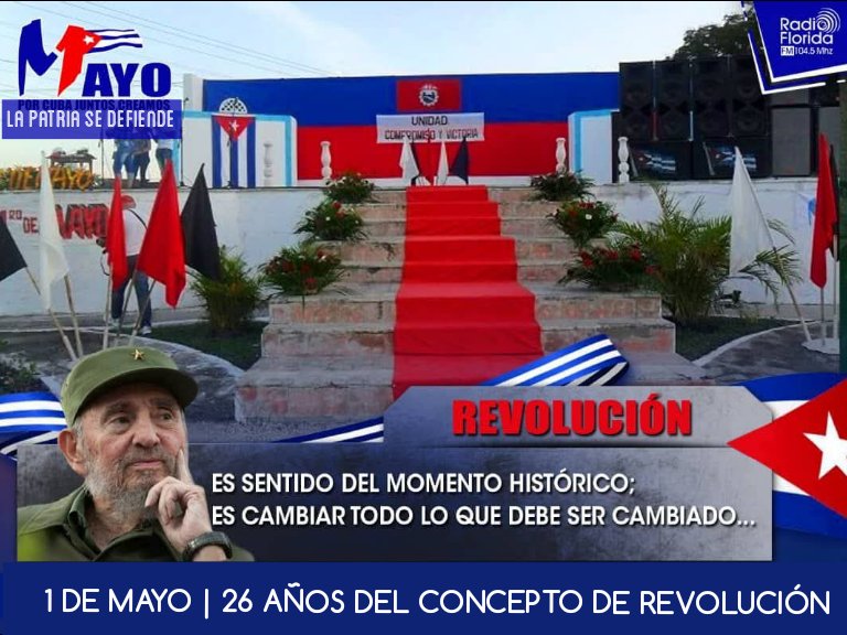 radioflorida's tweet image. Este #1Mayo el proletariado floridano desfilará por la 🇨🇺 Plaza Ñico López de este territorio. Cómo es tradición en #Florida al igual que en toda #Cuba la clase obrera está convocada al desfile por el Día Internacional de los Trabajadores.
#Cuba #LaPatriaSeDefiende