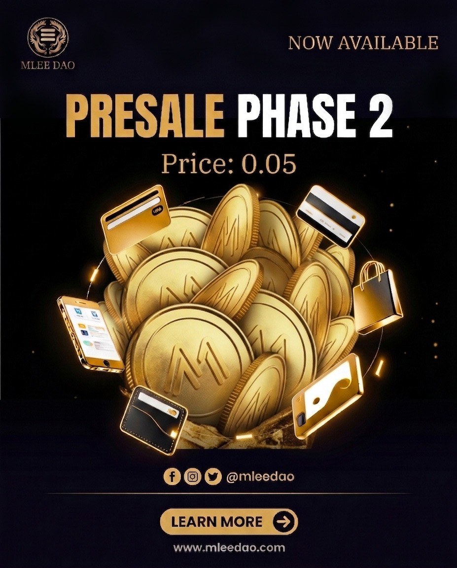 MDAO_OFFICIAL's tweet image. PRESALE PHASE 2 IS LIVE!

Don’t miss your chance to get in early 
MLEE DAO tokens now at just $0.05

Learn more &amp;amp; secure your spot today!

#CryptoPresale #Crypto2026 #BlockchainTechnology #DeFi #Web3 #CryptoInvestment #Altcoins #CryptoOpportunity #TokenSale #CryptoCommunity