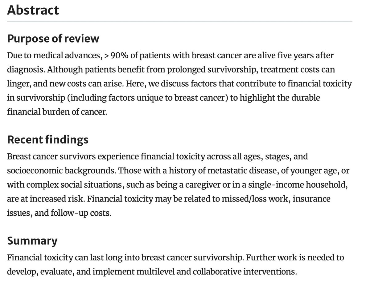 lee_kamaria's tweet image. FT can persist in all aspects of BC survivorship, esp w/ late toxicities. We discuss how and share three demonstrative cases: Abby, Brianna, and Catherine. 🤩MDA PGY-2 @ThatDamDoc and @fumikochino @UTMDAnderson #bcsm #financialtoxicity #radonc

doi.org/10.1007/s12609…