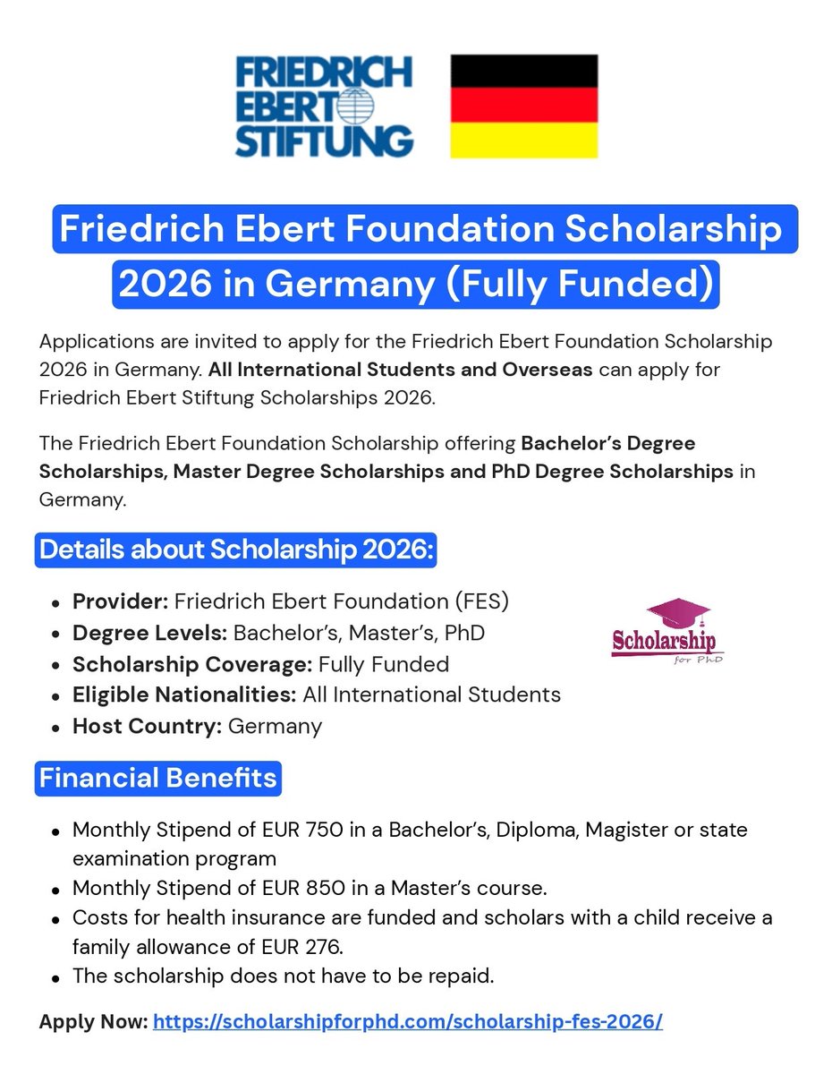 Scholarship for PhD tweet media