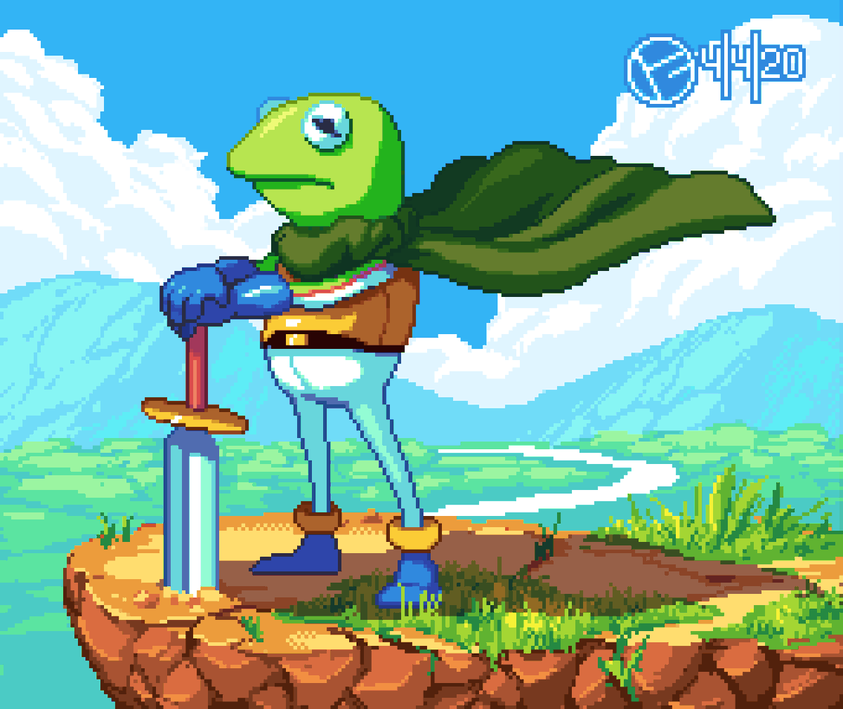 artofpip's tweet photo. Chrono Trigger x Kermit https://t.co/IkUUisRh5p