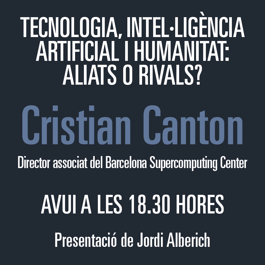 EEdHumanitats's tweet photo. Avui, a les 18.30, conferència de Cristian Canton, amb presentació de Jordi Alberich. Escola Europea d’Humanitats, Palau Macaya de la Fundació “la Caixa”.

ÚLTIMES PLACES:
https://t.co/s6wTYIrZ4T https://t.co/B8gmT60NQ9