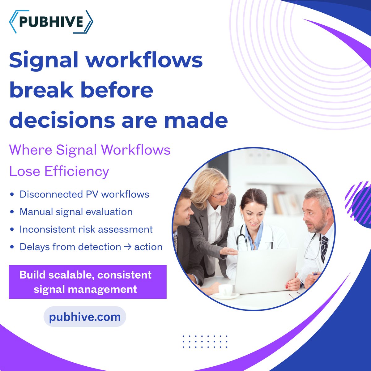 Faster signal detection won’t fix pharmacovigilance. The real challenge
👉 handling signals consistently at scale. It’s not about volume - it’s about clarity &amp; action.

#Pharmacovigilance #DrugSafety #SignalDetection #PVWorkflows #PubHive