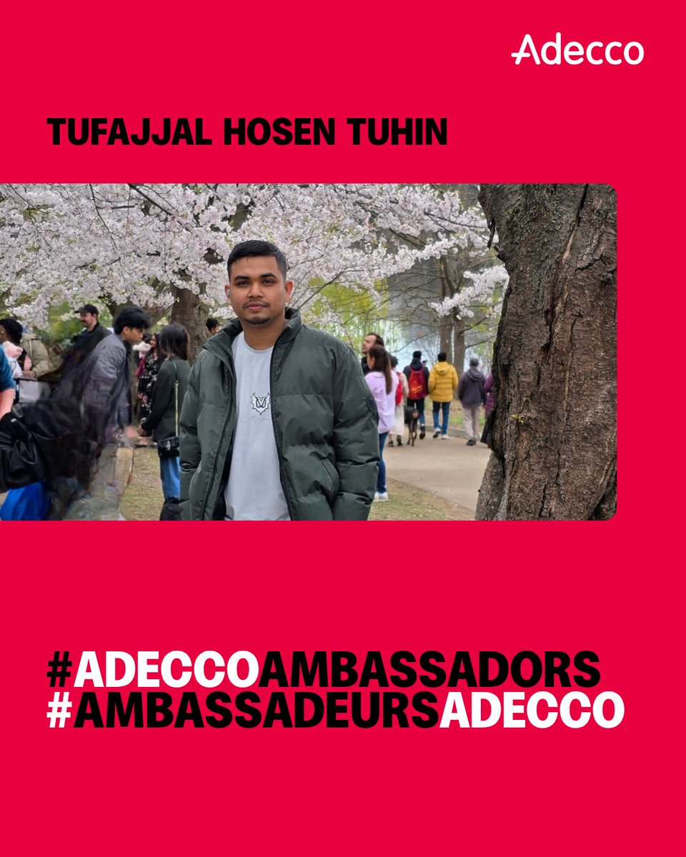 AdeccoCanada's tweet image. " Adecco gives us job opportunities and is responsive. "
- Tufajjal hosen tuhin 

#AdeccoAmbassadors #LoveWhatYouDo #ShoutOut #TuesdayVibes #Feature
