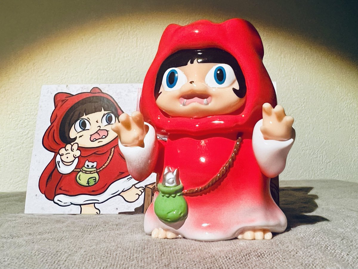 ニャスラさんの抽選販売で当選したピスコちゃん、海外から無事届きました✨
赤ずきんちゃんバージョンめちゃ可愛い☺️
お迎え出来て凄く嬉しいです！
ありがとうございました！
#ニャスラ
#ピスコ