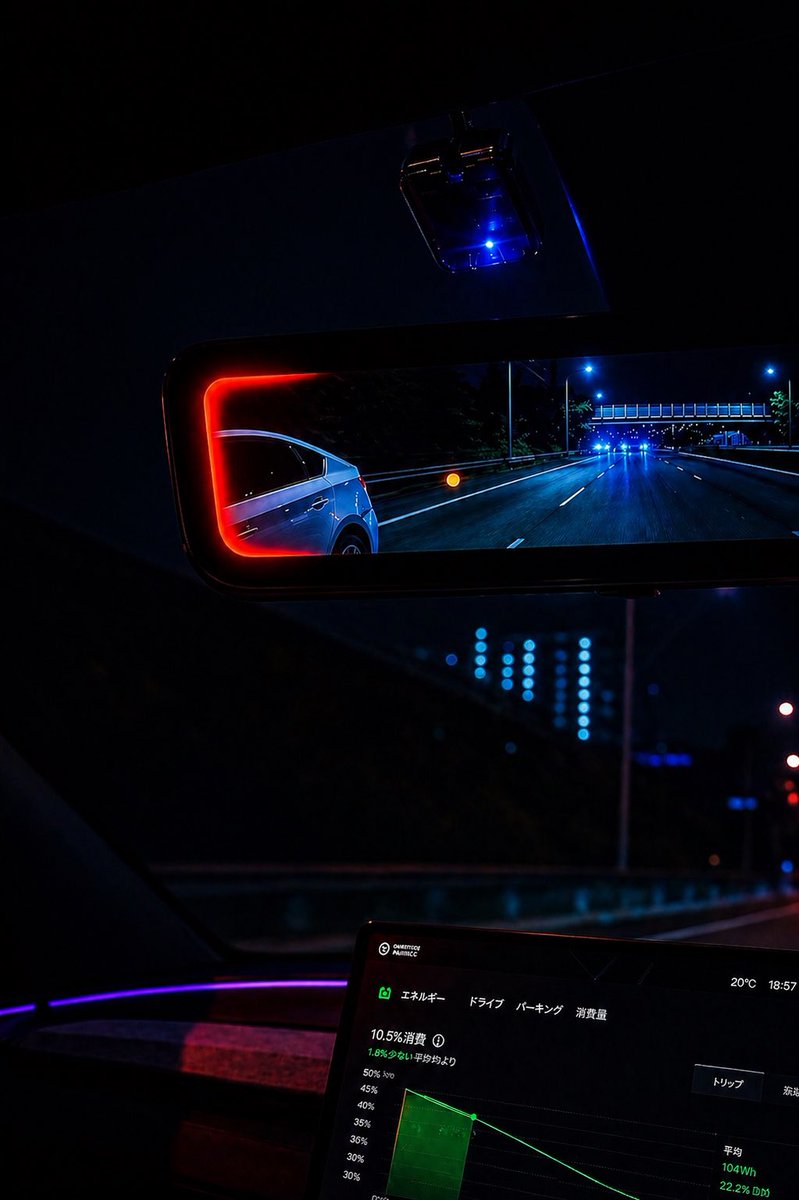 modely_yagi's tweet photo. 🚨正直、別の車になった

【Tesla Model Y カスタム体験】

納車時の感動、もう一回来た

・ヨークハンドル
・デジタルインナーミラー

この2つで“完成形”

👉まず画像①見てほしい

これ、もうミラーいらない

・暗い道でも
・後続ライトでも
・距離感まで分かる

👉“振り向く必要が消える”

正直ここが一番衝撃

⸻

🔧施工：よしまるこうぼう

YouTubeのままの人柄
＋徹底した安全意識

→ この時点で信頼確定

⸻

🔥① ヨークハンドル

“操作”じゃなく“一体化”

👉画像①②で分かる

⸻

🚨② デジタルインナーミラー

これガチで必須

👉画像③

・振り向き不要
・一瞬で判断
・高速ストレスなし

👉ここが本質

“確認動作そのものが消える”

👉安全性が段違い

⸻

🚗全体

👉画像⑤⑥

“未来感が完成する”

⸻

🌙夜間

👉画像⑦

これが本質

⸻

🚗結論

これはカスタムじゃない
“完成度の底上げ”

最初からこれでいい

👉これ体験したら、もう純正に戻れない

#yoshimaru_works
#よしむらこうぼう
#tesla
#テスラ
#ヨークハンドル