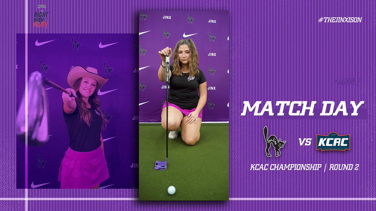 buildersports's tweet photo. Round 2️⃣
🏌️KCAC Women’s Stroke Play
⛳️Sand Creek Station Golf Course
📍Newton, Kan.
⏰ 8:30 AM
📊 https://t.co/3SZivgmmRr
#TheJinxIsOn 🐈⬛ https://t.co/EwwiWP1euc