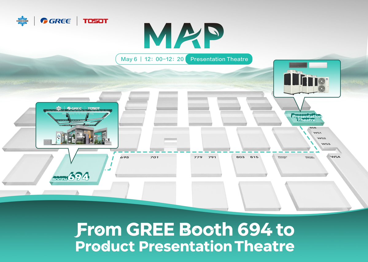 G_zhuhai's tweet image. GREE New Product Launch at #ARBS2026

📅 May 6 | 12:00–12:20
📍 Presentation Theatre, MCEC

Discover the latest in smarter air solutions
Then visit us at Booth 694

#GREE #HVAC #Innovation #SmarterAir