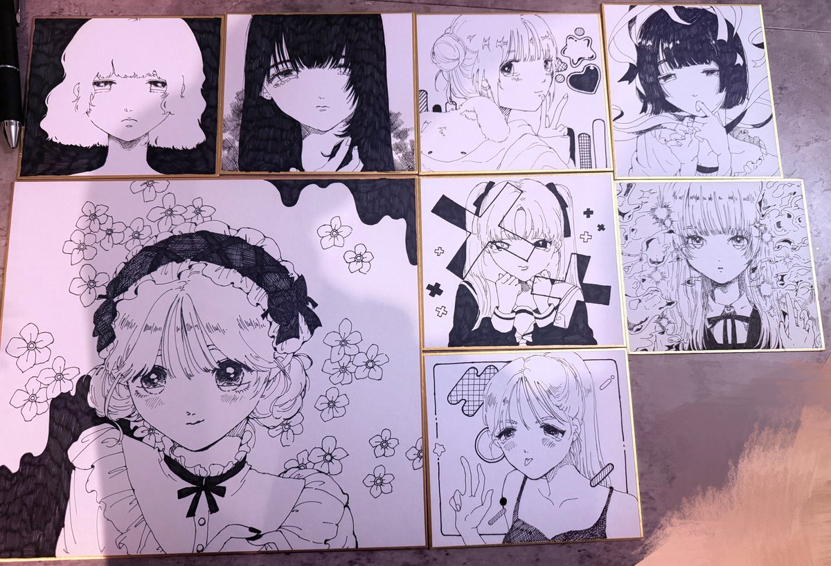 この後、22時からこちらの原画色紙販売します！