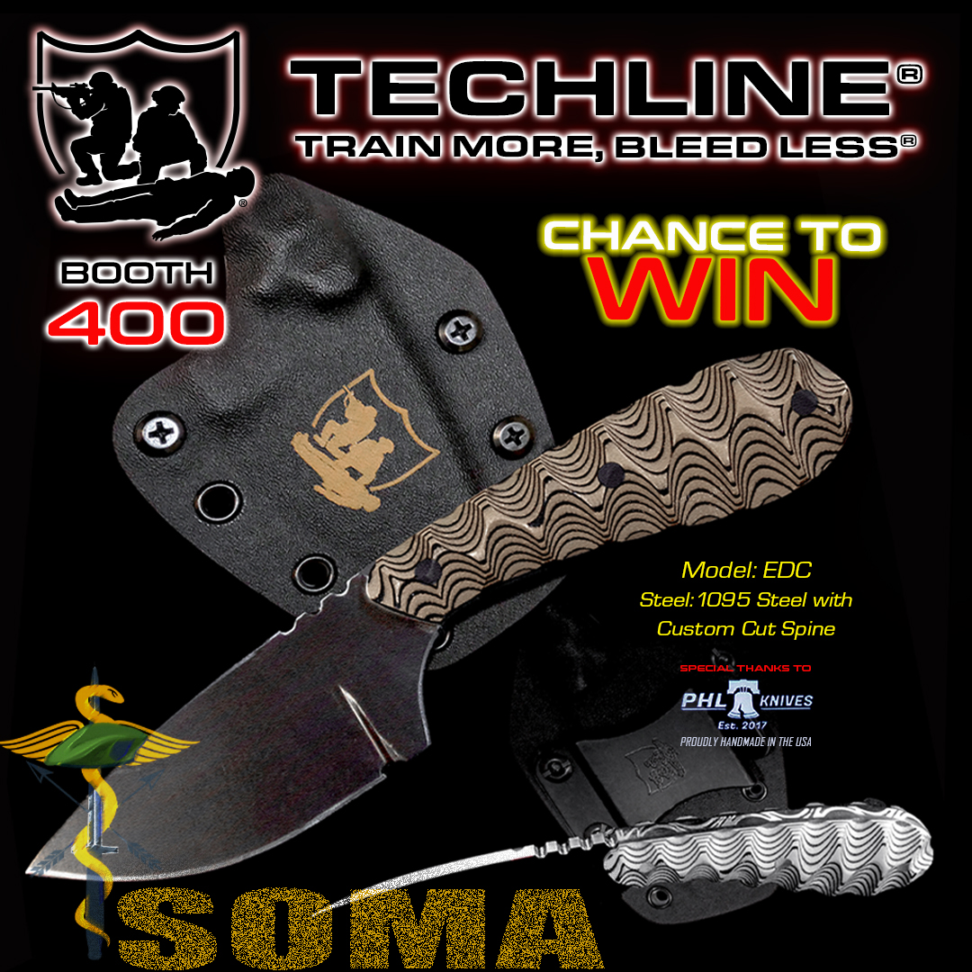 techlinetrauma's tweet photo. SOMA
Stop by Booth 400 and enter your card for a chance to win a custom PHL Knives EDC!

#PHLknives #techlinetrauma #firstresponder #medic #paramedic #firerescue #tccc #woundsims #bleedingcontrol #ems #techline 
@PHLknives https://t.co/heUTTJNyhr