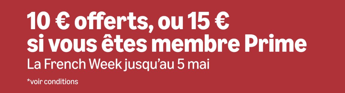 DealyMarket's tweet image. #BONPLAN : Demain début de la French Week sur Amazon

CODE PROMO
Membres Prime : PRIME15
Autres clients : FRENCHWEEK10

➡️ amzn.to/4t5JCyH

#publicité