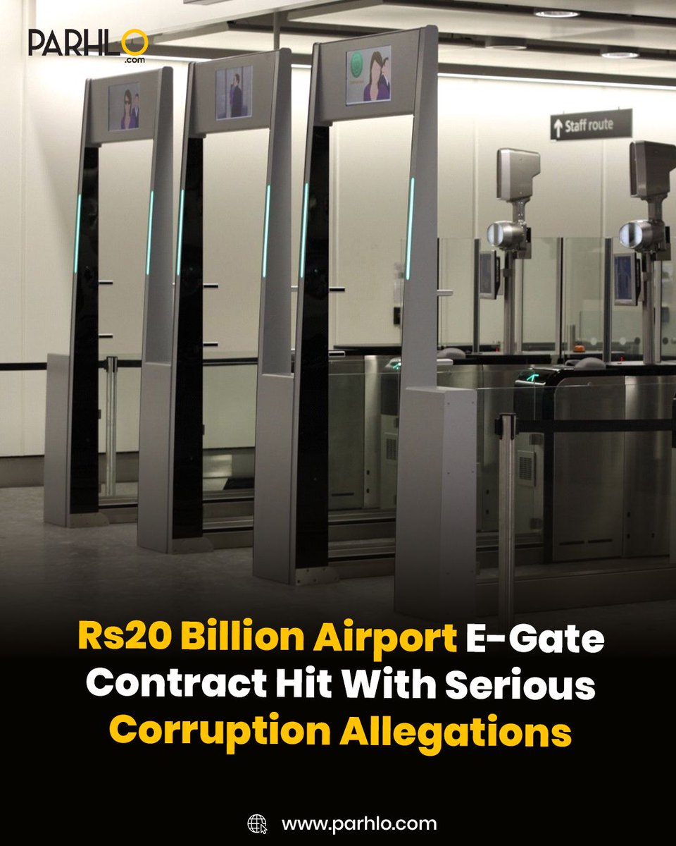 parhlo's tweet photo. Transparency International Pakistan has raised serious concerns over a Rs20 billion e-gate contract awarded to Pakistan Airports Authority, alleging procurement rules were bypassed, open bidding was skipped, and costs may have been inflated by as much as 100% above market rates. https://t.co/ei602sz5Nv