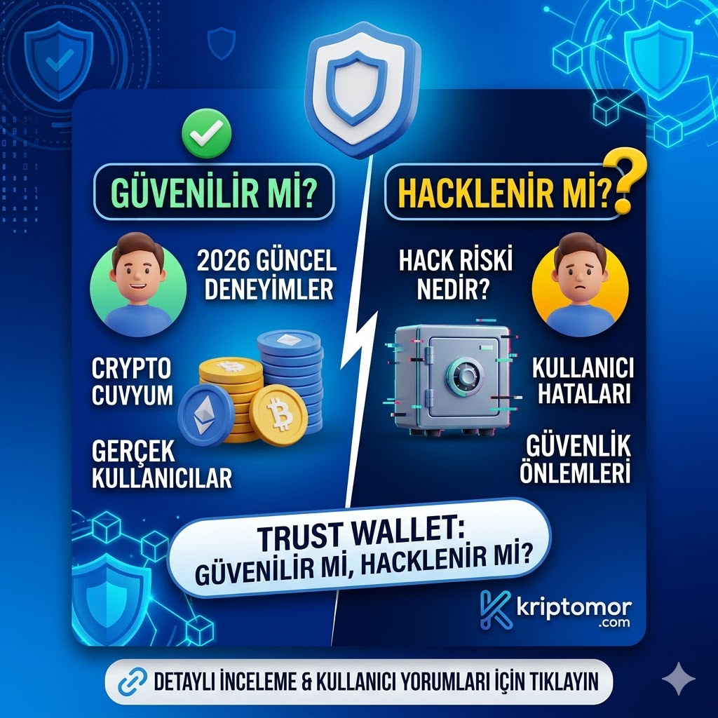 🚨 Trust Wallet Hacklenir mi?

2026’da hâlâ en çok kullanılan cüzdanlardan biri ama risk var: phishing ve yanlış onaylar cüzdanı boşaltabilir.

🔐 Anahtar sende → sorumluluk da sende.

“Not your keys, not your coins.”

🔗kriptomor.com/threads/trust-…

#TrustWallet #Kriptomor
