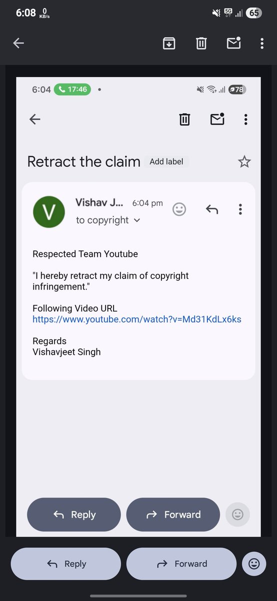 tinder_tv's tweet photo. Respected @teamyoutube copyright owner has just sent you a retraction email for the following Video, kindly process this before their channel terminate, it's a Request kindly look into their matter ASAP. https://t.co/Hg2asWoIAY