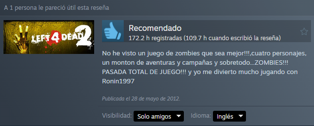 Estaba viendo por curiosidad la reseña más antigua que tenía en Steam y aqui está. Mayo de 2012
En qué momento han pasado 14 años así de rápido...

La nostalgia me mata cada día, qué privilegio echar tanto de menos aquellos tiempos pasados, significa que fueron buenos.

😢