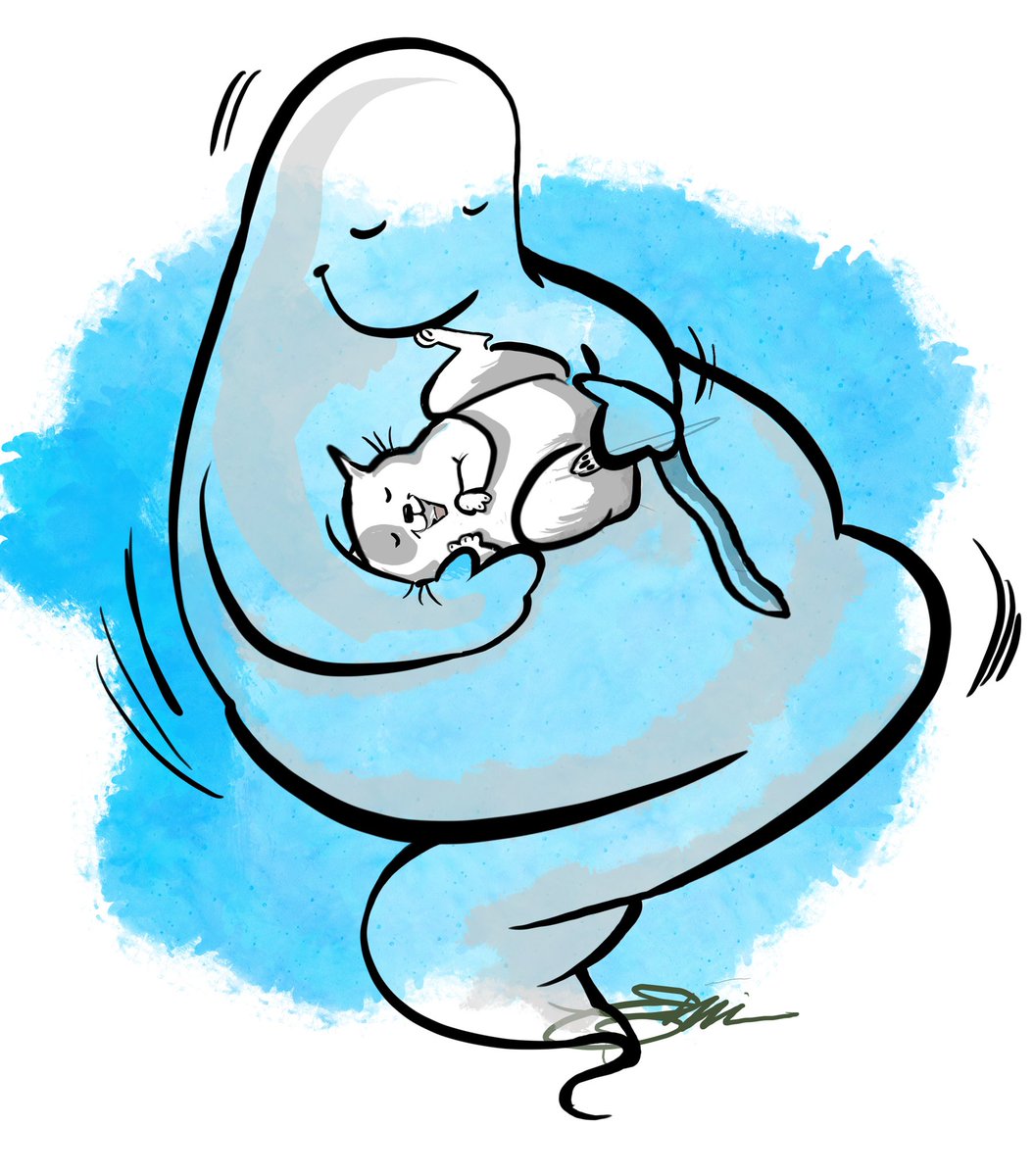 erminski's tweet image. Today’s prompt is 
#erinsart #erinscat #freehand #characterdesign #erinsdoodles #doodleadayapril #stopdropdoodle #stopdropdoodlechallenge 
@petite_planner @Procreate