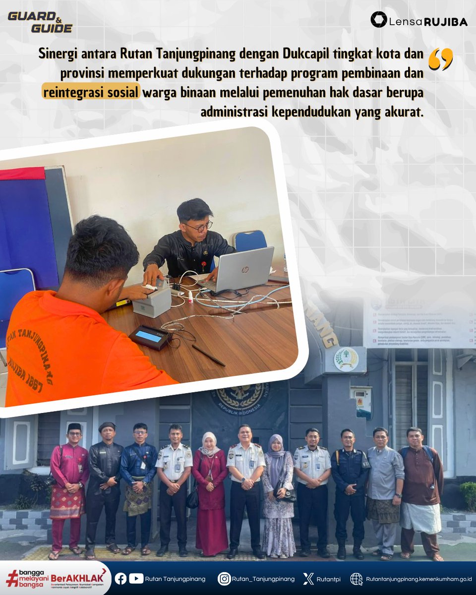 PEREKAMAN DATA KEPENDUDUKAN WBP DIGELAR SERENTAK, RUTAN TANJUNGPINANG PERKUAT VALIDASI NIK

Selasa , 28 April 2026

<a href="/kemenimipas/">Kementerian Imigrasi dan Pemasyarakatan Republik I</a>
@ditjenpas
@pemasyarakatankepri
#Kemenimipas
#Ditjenpas
#Pemasyarakatan
#HBP62
#HariBaktiPemasyarakatan62