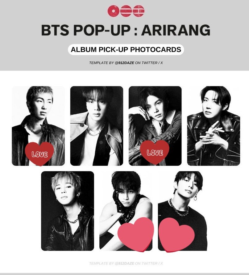 BTS ARIRANG HYBE popupアルバムpickupトレカ7枚 BTS ARIRANG OFFICIAL ALBUM POB LUCKY DRAW PHOTOCARD Weverse Japan