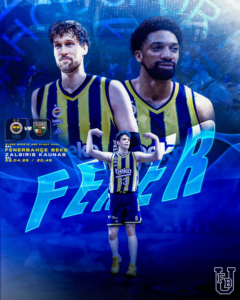 🔥 Maç günü!
🏆 <a href="/EuroLeague/">EuroLeague</a> Play-off 1.Maç 
🆚 Zalgiris Kaunas
🕘 20.45
📍 Ülker Arena
📱 #YellowLegacy