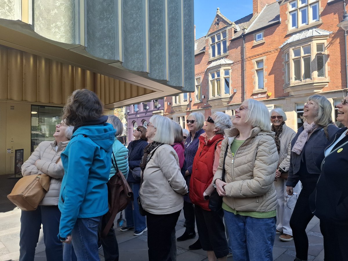EzekialBone's tweet image. #Newark @WomensInstitute enjoyed a bespoke tour around the #lacemarket, #nottm. They learnt all about the textile story and the resulting townscape, were inspired by #Robinhood tales &amp;amp; ended in #hockley for refreshments. Private tours available @NottsWIC @StMarysNotts @visitnotts