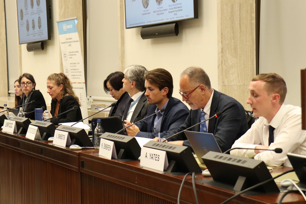 UNECE's tweet image. ⏩From #COP30 to #COP31, @UNECE convenes govts., COP Presidencies, #youth, @UNFCCC &amp;amp; partners during Resource Management Week with a practical focus on #justtransition, #methane emissions cuts for near-term #climateaction, &amp;amp; role of #criticalminerals in a low-carbon transition