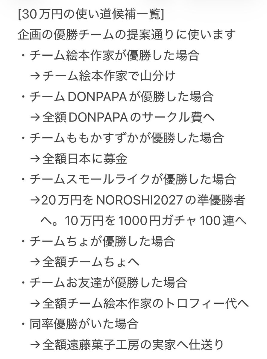 チーム絵本作家presents「30万円の使い道決定ライブ」 tweet media
