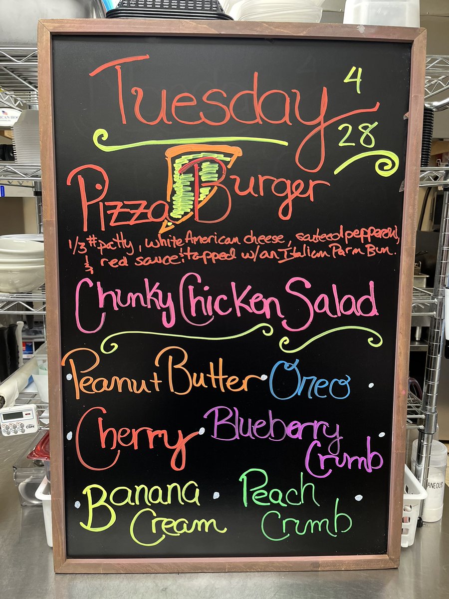 ngcitycafe's tweet image. Happy Tuesday!
Pizza Burger today, plus Breakfast Cookies &amp;amp; assorted pies. Banana Cream &amp;amp; Cherry while they last!
Have a magnificent day friends.

#newmangrove #eatlocal #shopsmall